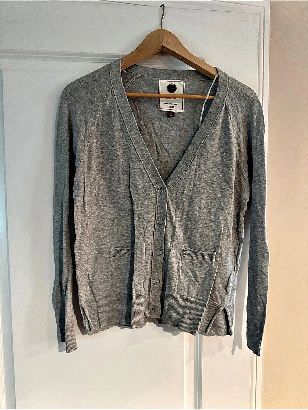 So Gray V-Neck Cardigan Size Large